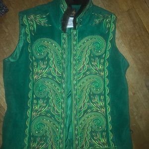 Bob mackie vest zip up